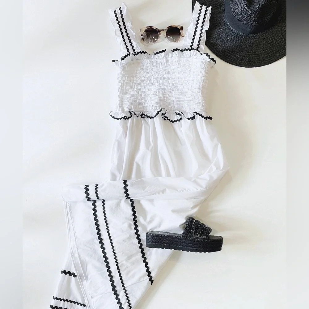 NWT TCEC Ric Rac Midi Dress Size Small - Picture 1 of 5
